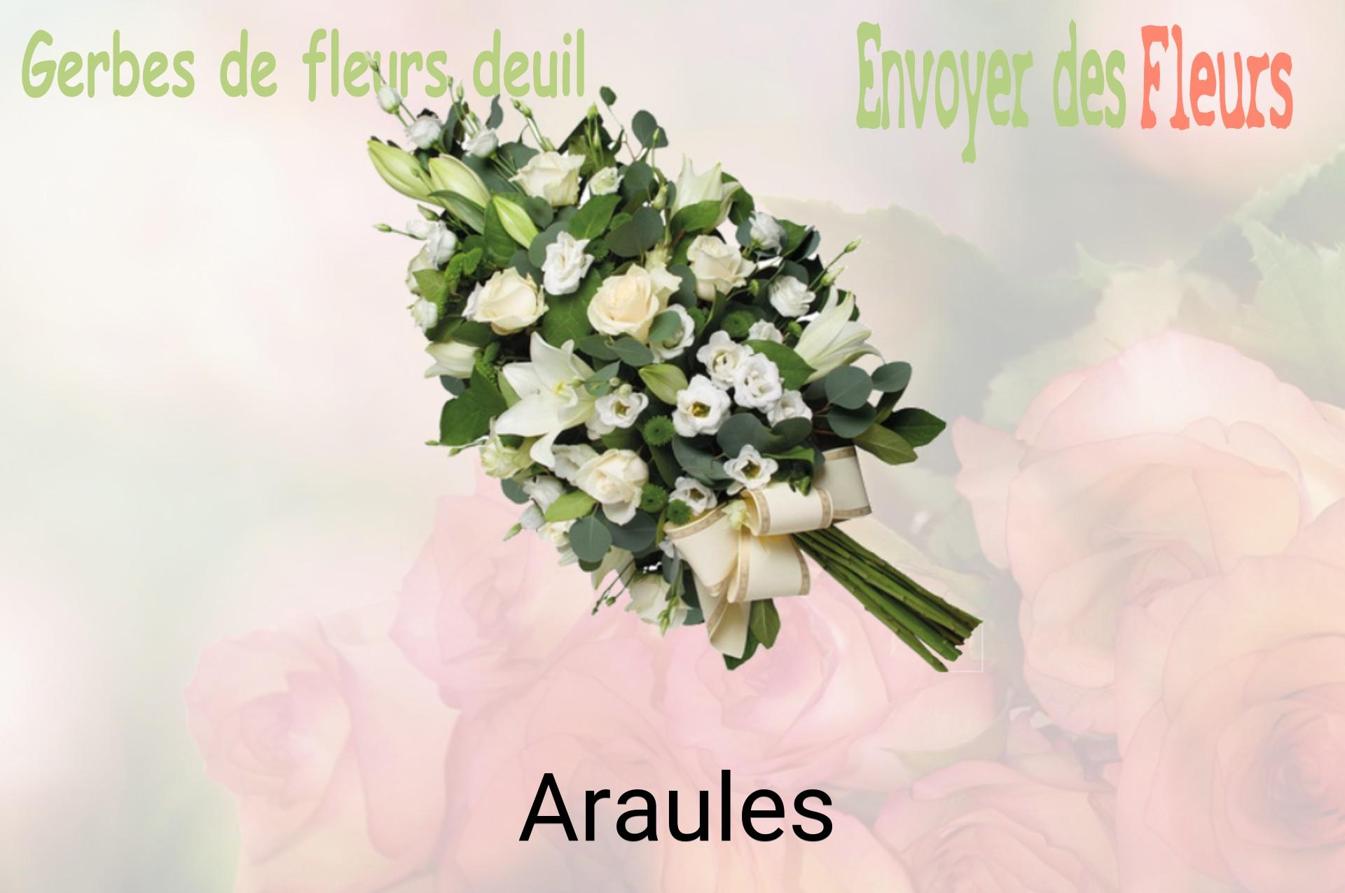 Gerbe de fleurs de deuil livrée à Araules